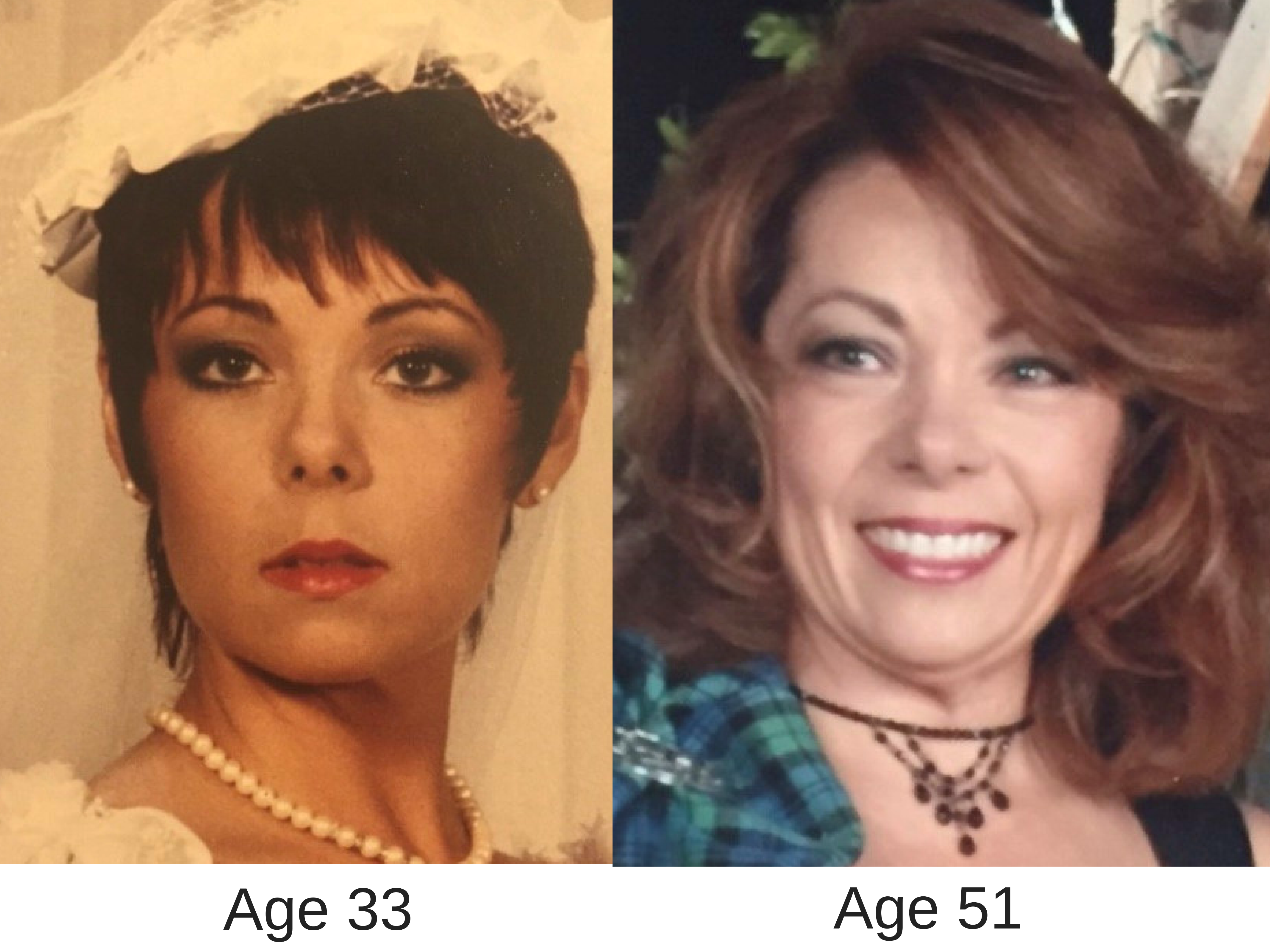 Woman age 33 and age 51