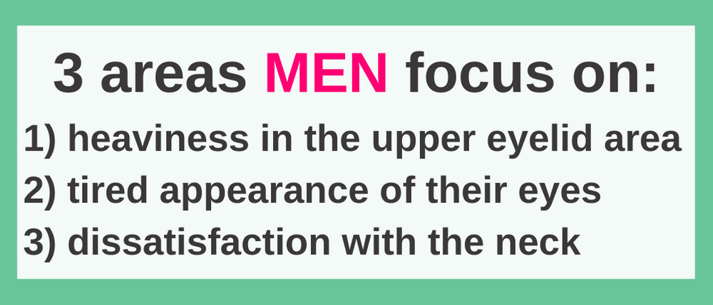 3 areas men focus on when considering facial plastic surgery